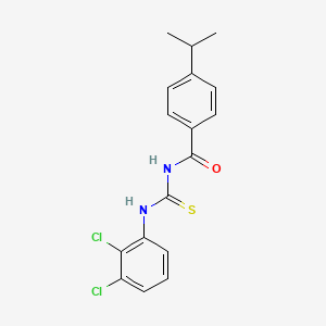 molecular formula C17H16Cl2N2OS B3686035 N-[(2,3-dichlorophenyl)carbamothioyl]-4-(propan-2-yl)benzamide 
