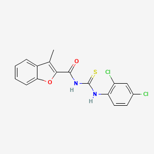 molecular formula C17H12Cl2N2O2S B3686072 N-[(2,4-dichlorophenyl)carbamothioyl]-3-methyl-1-benzofuran-2-carboxamide 