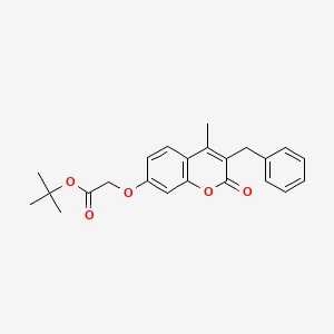molecular formula C23H24O5 B3686101 tert-butyl 2-[(3-benzyl-4-methyl-2-oxo-2H-chromen-7-yl)oxy]acetate 