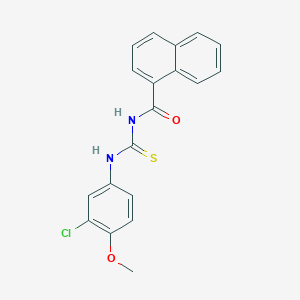 molecular formula C19H15ClN2O2S B3686115 N-[(3-chloro-4-methoxyphenyl)carbamothioyl]naphthalene-1-carboxamide 