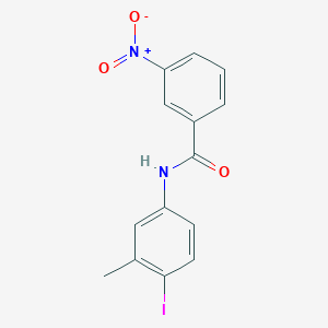 molecular formula C14H11IN2O3 B3686199 N-(4-iodo-3-methylphenyl)-3-nitrobenzamide 