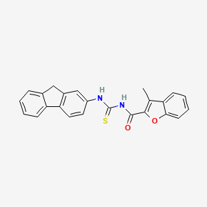molecular formula C24H18N2O2S B3686217 N-(9H-fluoren-2-ylcarbamothioyl)-3-methyl-1-benzofuran-2-carboxamide 