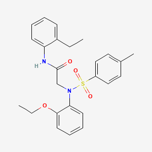 molecular formula C25H28N2O4S B3686445 N~2~-(2-ethoxyphenyl)-N~1~-(2-ethylphenyl)-N~2~-[(4-methylphenyl)sulfonyl]glycinamide 