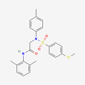 molecular formula C24H26N2O3S2 B3686480 N-(2,6-Dimethylphenyl)-N~2~-(4-methylphenyl)-N~2~-[4-(methylsulfanyl)benzene-1-sulfonyl]glycinamide CAS No. 6232-39-9