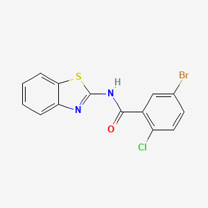 molecular formula C14H8BrClN2OS B3686484 N-1,3-benzothiazol-2-yl-5-bromo-2-chlorobenzamide 