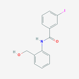 molecular formula C14H12INO2 B3686510 N-[2-(hydroxymethyl)phenyl]-3-iodobenzamide 
