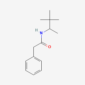 molecular formula C14H21NO B3686517 N-(3,3-dimethylbutan-2-yl)-2-phenylacetamide 
