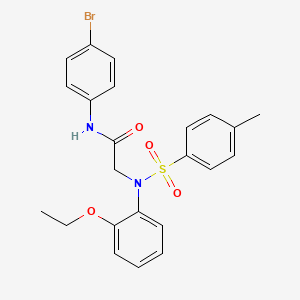 molecular formula C23H23BrN2O4S B3686530 N~1~-(4-bromophenyl)-N~2~-(2-ethoxyphenyl)-N~2~-[(4-methylphenyl)sulfonyl]glycinamide 