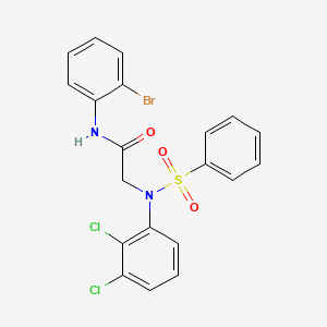 molecular formula C20H15BrCl2N2O3S B3686534 N~1~-(2-bromophenyl)-N~2~-(2,3-dichlorophenyl)-N~2~-(phenylsulfonyl)glycinamide 
