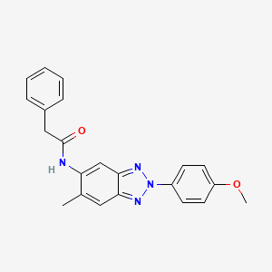 molecular formula C22H20N4O2 B3686550 N-[2-(4-methoxyphenyl)-6-methyl-2H-1,2,3-benzotriazol-5-yl]-2-phenylacetamide 