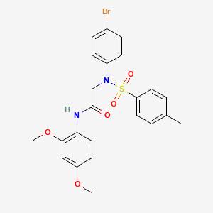 molecular formula C23H23BrN2O5S B3686568 N~2~-(4-bromophenyl)-N~1~-(2,4-dimethoxyphenyl)-N~2~-[(4-methylphenyl)sulfonyl]glycinamide 