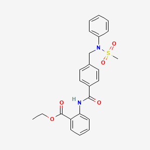 molecular formula C24H24N2O5S B3686589 Ethyl 2-{[(4-{[(methylsulfonyl)(phenyl)amino]methyl}phenyl)carbonyl]amino}benzoate 