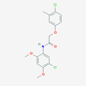 molecular formula C17H17Cl2NO4 B3686720 N-(5-chloro-2,4-dimethoxyphenyl)-2-(4-chloro-3-methylphenoxy)acetamide 