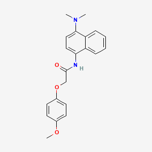 molecular formula C21H22N2O3 B3686744 N-[4-(dimethylamino)naphthalen-1-yl]-2-(4-methoxyphenoxy)acetamide 