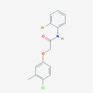 molecular formula C15H13BrClNO2 B3686751 N-(2-bromophenyl)-2-(4-chloro-3-methylphenoxy)acetamide 