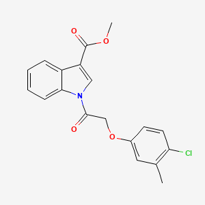 molecular formula C19H16ClNO4 B3686925 Methyl 1-(2-(4-chloro-3-methylphenoxy)acetyl)-1H-indole-3-carboxylate 