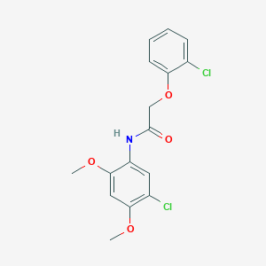 molecular formula C16H15Cl2NO4 B3686972 N-(5-chloro-2,4-dimethoxyphenyl)-2-(2-chlorophenoxy)acetamide 
