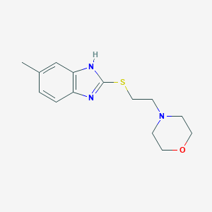 4-[2-[(6-methyl-1H-benzimidazol-2-yl)sulfanyl]ethyl]morpholine