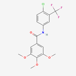 molecular formula C17H15ClF3NO4 B3687154 N-[4-chloro-3-(trifluoromethyl)phenyl]-3,4,5-trimethoxybenzamide 