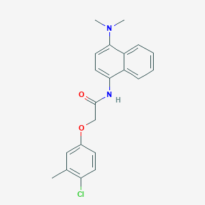 molecular formula C21H21ClN2O2 B3687203 2-(4-chloro-3-methylphenoxy)-N-[4-(dimethylamino)naphthalen-1-yl]acetamide 