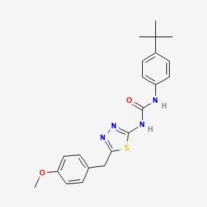 molecular formula C21H24N4O2S B3687214 N-(4-tert-butylphenyl)-N'-[5-(4-methoxybenzyl)-1,3,4-thiadiazol-2-yl]urea 