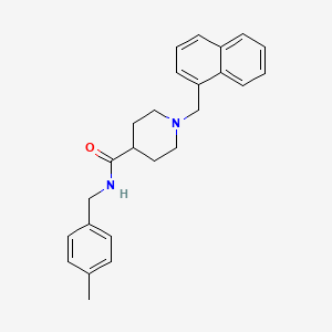 molecular formula C25H28N2O B3687322 N-[(4-methylphenyl)methyl]-1-(naphthalen-1-ylmethyl)piperidine-4-carboxamide 