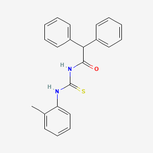 molecular formula C22H20N2OS B3687350 N-[(2-methylphenyl)carbamothioyl]-2,2-diphenylacetamide 