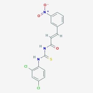 molecular formula C16H11Cl2N3O3S B3687367 N-{[(2,4-dichlorophenyl)amino]carbonothioyl}-3-(3-nitrophenyl)acrylamide 