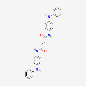 molecular formula C28H26N4O2 B3687500 N,N'-bis[4-(phenylamino)phenyl]butanediamide 