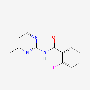 molecular formula C13H12IN3O B3687531 N-(4,6-dimethyl-2-pyrimidinyl)-2-iodobenzamide 