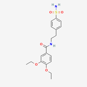 molecular formula C19H24N2O5S B3687648 N-[4-(AMINOSULFONYL)PHENETHYL]-3,4-DIETHOXYBENZAMIDE 