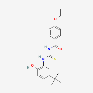 molecular formula C20H24N2O3S B3687828 N-[(5-tert-butyl-2-hydroxyphenyl)carbamothioyl]-4-ethoxybenzamide 