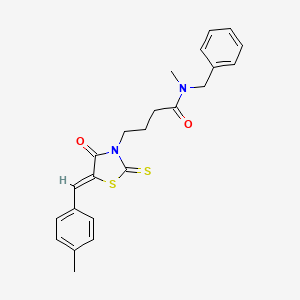 molecular formula C23H24N2O2S2 B3687841 N-benzyl-N-methyl-4-[5-(4-methylbenzylidene)-4-oxo-2-thioxo-1,3-thiazolidin-3-yl]butanamide 