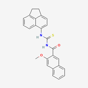 molecular formula C25H20N2O2S B3687893 N-(1,2-dihydroacenaphthylen-5-ylcarbamothioyl)-3-methoxynaphthalene-2-carboxamide 
