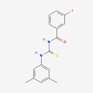 molecular formula C16H15IN2OS B3687986 N-[(3,5-dimethylphenyl)carbamothioyl]-3-iodobenzamide 
