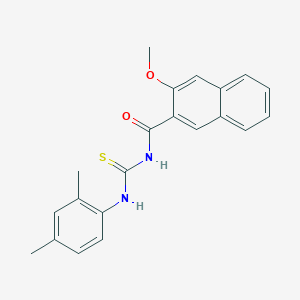 molecular formula C21H20N2O2S B3688002 N-[(2,4-dimethylphenyl)carbamothioyl]-3-methoxynaphthalene-2-carboxamide 