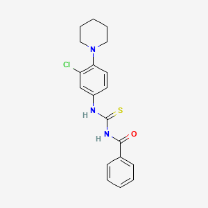 molecular formula C19H20ClN3OS B3688105 N-{[3-chloro-4-(piperidin-1-yl)phenyl]carbamothioyl}benzamide 