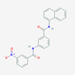 molecular formula C24H17N3O4 B3688191 N-{3-[(1-naphthylamino)carbonyl]phenyl}-3-nitrobenzamide 