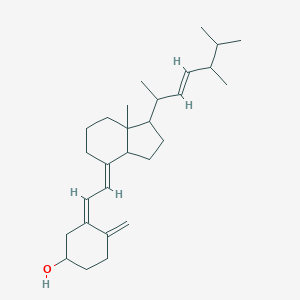 molecular formula C28H44O B368823 (1S,3E)-3-[2-[(1R,3aS,7aR)-1-[(E,2R,5S)-5,6-dimethylhept-3-en-2-yl]-7a-methyl-2,3,3a,5,6,7-hexahydro-1H-inden-4-ylidene]ethylidene]-4-methylidenecyclohexan-1-ol CAS No. 50-14-6