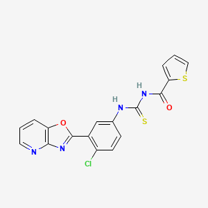 molecular formula C18H11ClN4O2S2 B3688312 N-{[(4-chloro-3-[1,3]oxazolo[4,5-b]pyridin-2-ylphenyl)amino]carbonothioyl}-2-thiophenecarboxamide 