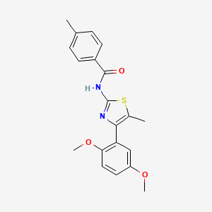 molecular formula C20H20N2O3S B3688387 N-[4-(2,5-dimethoxyphenyl)-5-methyl-1,3-thiazol-2-yl]-4-methylbenzamide 