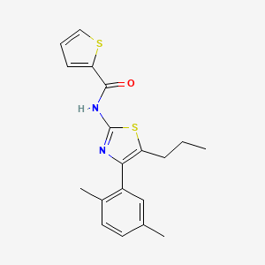 molecular formula C19H20N2OS2 B3688436 N-[4-(2,5-dimethylphenyl)-5-propyl-1,3-thiazol-2-yl]thiophene-2-carboxamide 