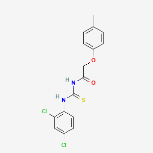 molecular formula C16H14Cl2N2O2S B3688437 N-{[(2,4-dichlorophenyl)amino]carbonothioyl}-2-(4-methylphenoxy)acetamide 