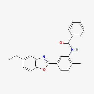 molecular formula C23H20N2O2 B3688454 N-[5-(5-ethyl-1,3-benzoxazol-2-yl)-2-methylphenyl]benzamide 