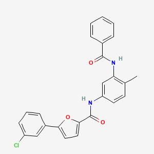 molecular formula C25H19ClN2O3 B3688472 N-[3-(benzoylamino)-4-methylphenyl]-5-(3-chlorophenyl)-2-furamide 