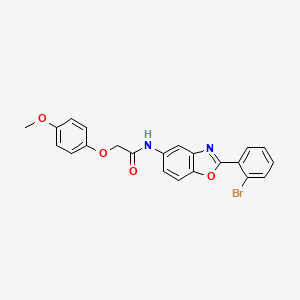 molecular formula C22H17BrN2O4 B3688592 N-[2-(2-bromophenyl)-1,3-benzoxazol-5-yl]-2-(4-methoxyphenoxy)acetamide 
