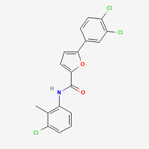 molecular formula C18H12Cl3NO2 B3688622 N-(3-chloro-2-methylphenyl)-5-(3,4-dichlorophenyl)-2-furamide 