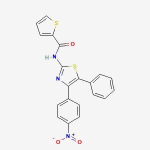 molecular formula C20H13N3O3S2 B3688638 N-[4-(4-nitrophenyl)-5-phenyl-1,3-thiazol-2-yl]-2-thiophenecarboxamide 