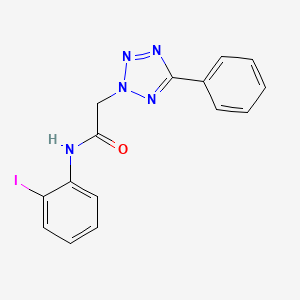 molecular formula C15H12IN5O B3688842 N-(2-iodophenyl)-2-(5-phenyltetrazol-2-yl)acetamide 