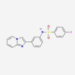 molecular formula C19H14IN3O2S B3689064 N-(3-imidazo[1,2-a]pyridin-2-ylphenyl)-4-iodobenzenesulfonamide 
